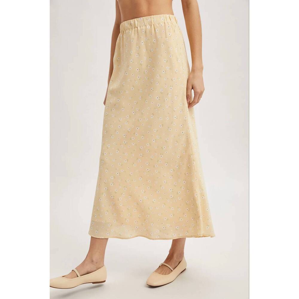 NEW WISHLIST dixie floral skirt in daisy yellow